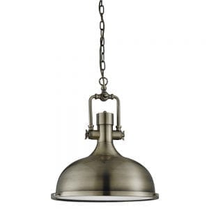 antique brass industrial hanging lamp