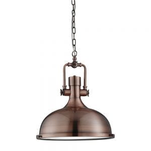 antique copper industrial hanging lamp