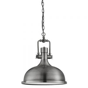 antique nickel industrial hanging lamp