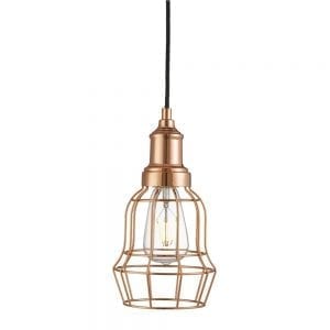 copper bell cage hanging lamp