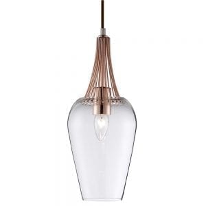 copper trim whisk pendant david james lighting