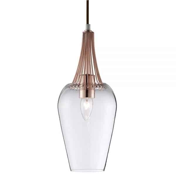 copper trim whisk pendant david james lighting